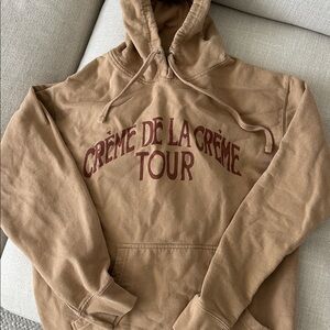 Harlow Beige Hoodie with Black Text
